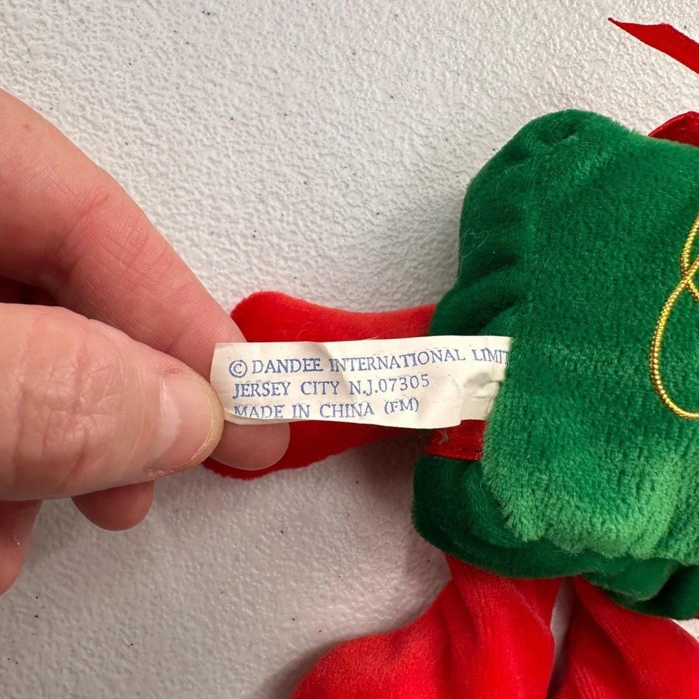 Vintage Dandee Christmas Plush Bear Ty Jingles Gift Set Ornament 5